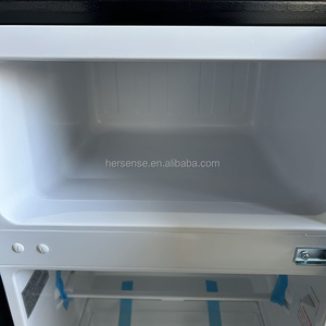 Black Two Door US 110V Small <b>Refrigerator</b> Apartment Freezer <b>Refrigerator</b> Unit With Light Household Beverage Cabinet Rapid Freeze - Product Image 6