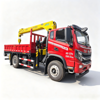 Moteur à engrenages de pompe de grue montée sur camion fiable avec roulement pour levage lourd en construction (élévateur de 18,3 m, 7 tonnes, flèche à 5 sections)