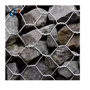 批发价格2m x 1m x 1m热镀锌石笼篮镀锌丝网石笼盒钢金属笼出售 - Product Image 2