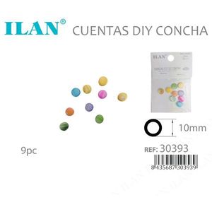 Ilan Cuentas Diy Concha 10mm Colores 9pc - Product Image 3