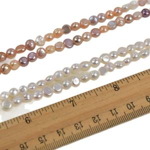 5-6mm Zhuji Pink Freshwater <b>Pearls</b> Stock Irregular Shaped Beads Horizontal Holes Two-Sided Light Natural for DIY <b>Loose</b> Jewelry - Product Image 5