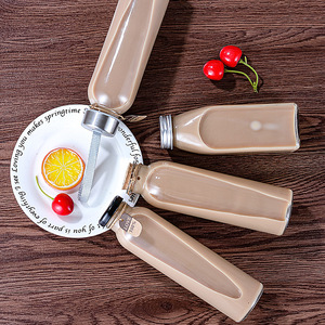 Bouteille en verre personnalisée de 150 ml, 200 ml, 250 ml, 350 ml, 500 ml, 1000 ml pour café pressé à froid, lait, thé, boisson, jus, bouteille de boisson de 16 oz avec couvercle - Product Image 4