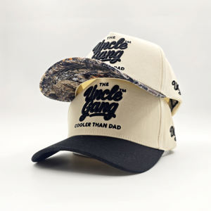 Gorra de Béisbol Vintage Estructurada de 5 Paneles, Hecha a Medida, de Sarga de Algodón Oxford, con Logotipo Bordado en 3D y Patrón de Puntos - Product Image 3