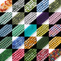 JD GEMS Vente en gros de perles en pierre naturelle de haute qualité 4 6 8 10 mm, perles en chalcédoine cristalline en vrac pour la fabrication de bijoux DIY