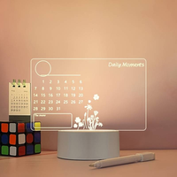Guangdong fabricant d'acrylique personnalisé clair multifonctionnel acrylique note babillard LED