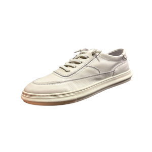 QHCCID White Leather Sneakers Low Heel Casual Daily Wear Solid Color Breathable <b>Soft</b> Sole Men's <b>Shoes</b> - Product Image 2