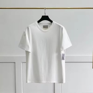 Camiseta de algodón de manga corta con cuello redondo para hombre, de color liso, ajuste regular, estilo casual, tejido de punto, teñido liso. - Product Image 6