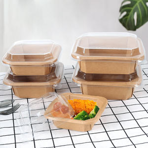 Bols à salade octogonaux en kraft recyclables, bols pour repas légers, bols à emporter pour le déjeuner - Product Image 4