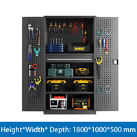 Armoire de rangement mobile en acier robuste à 1 tiroir, compartiments divisés, personnalisable OEM, noire, pour garage
