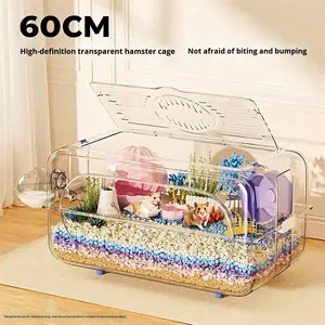 Gabbia per criceti Golden Bear in plastica, extra large, di lusso, completamente trasparente, traspirante, ampio spazio, per uso interno. - Product Image 1