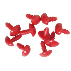Hot selling small size red color household plastic safety eyes