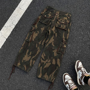 Pantalon Cargo Camouflage Tactique Droit Ample en Coton Délavé au Soleil et Nylon Ripstop Sergé – Fabrication Personnalisée - Product Image 2