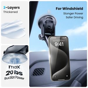 Soporte Magnético para Teléfono de Coche, Fácil de Fijar, Soporte para Teléfono Manos Libres para el Tablero del Coche, Rejilla de Ventilación, Parabrisas, con Súper Ventosa - Product Image 5