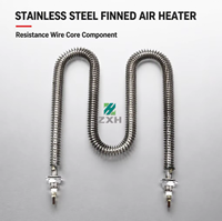 Chauffe-air tubulaire à ailettes en acier inoxydable haute température ZXH, fil de résistance, longue durée de vie, 110V-415V pour usage intensif