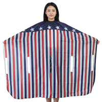 Cape de barbier personnalisée avec drapeau américain, imperméable, tablier de salon de coiffure, design patriotique américain, cape de coiffeur