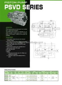 PSVD Series Hydraulic Piston Pump For Open Circuit KYB PSVD2-13E PSVD2-17E PSVD2-21E PSVD2-27E Hydraulic Pump