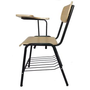 Silla <span class=keywords><strong>de</strong></span> Estudio para Estudiantes con Reposabrazos <span class=keywords><strong>de</strong></span> Madera Moderna, Cómoda, Económica, <span class=keywords><strong>de</strong></span> Plástico, con Tablero <span class=keywords><strong>de</strong></span> Escritura - Product Image 5