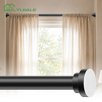 YIJIALE 800k Tringle à serviettes à ressort extra-épaisse de 25 mm (27,6-63,0 po) améliorée mensuellement, noir mat