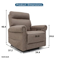 Geeksofa Fauteuil inclinable électrique à trois moteurs avec appui-tête électrique pour les personnes âgées