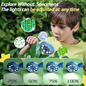 Xách tay màu xanh 100x Mini Túi kính hiển vi cho trẻ em và người lớn cầm tay kỹ thuật số giáo dục khoa học đồ chơi cho 3 đến 8 tuổi - Product Image 6