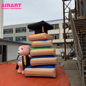 Livre et ours en peluche gonflables géants pour les événements de remise des diplômes scolaires, livres et ours gonflables pour accessoires de scène - Product Image 6