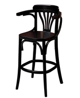 Chaise de bar moderne en bois massif avec dossier, pour usage domestique et commercial, idéale pour KTV, bar, salle à manger et salon, respectueuse de l'environnement