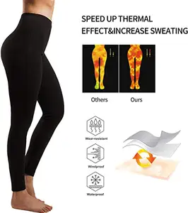 Pantaloni da Sauna personalizzati da donna più venduti abbigliamento sportivo snellente a vita alta Leggings da ginnastica per il Fitness - Product Image 6