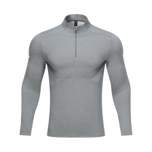 Custom Gym 1/4 Zip Quarter Zip Pullover Golf Fitness Compresión Quarter Zip Poliéster Elastano Hombres Manga Larga - Product Image 5