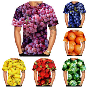 T-shirt Fitspi con stampa 3D di frutta, divertente, casual, hip hop, da uomo e da donna, a maniche corte, all'ingrosso - Product Image 2
