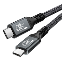 Cable USB4 ULT-unite de 240W de Alta Velocidad con Trenzado Reforzado Tipo C de 1ft, 2ft, 3.28ft, 4.92ft y 6.56ft para Carga, Transferencia de Datos y Video