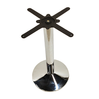 Pied de table rond en métal chromé pour table de bistrot, café, restaurant, support de table à manger commerciale