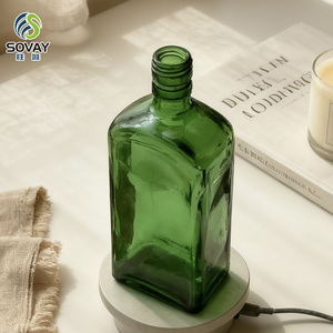 Botella de Vidrio Transparente Redonda de 700 ml <span class=keywords><strong>para</strong></span> Cerveza, en Colores Verde, Negro, Marrón y Azul, Personalizable al por Mayor - Product Image 3