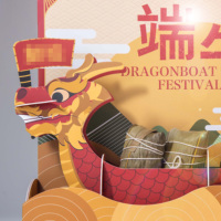Présentoir de Comptoir Robuste Dragon Boat pour Épicerie, Conception Multi-Niveaux, Attrayant et Créatif, Très Stable, pour Coffrets Cadeaux F5001