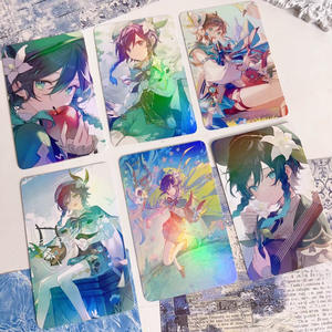 50 pièces/<span class=keywords><strong>ensemble</strong></span> Jujutsu Gojo Demon Slayer Luffy Honkai: Star Rail Frieren Personnage Art Photo Papier Laser Anime Lomo Card - Product Image 5