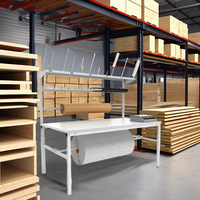Banc de travail multifonctionnel Bodur Industrial pour charges lourdes en acier laminé à froid avec plateau en MDF, hauteur réglable, série Easy pour ligne de production