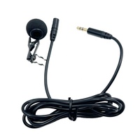 Microfono a Condensatore Omnidirezionale Professionale OEM ODM Nero 3M con Cavo, Clip per Colletto per Telefono Cellulare 3.5mm, per TikTok, YouTube Live