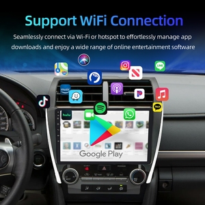 อัพเกรดวิทยุติดรถยนต์ Android รุ่นเก่าหน้าจอเล็ก ให้เป็นหน้าจอไร้สาย Carplay BT พร้อมกล้องมองหลัง ฟังก์ชั่นอัจฉริยะ สำหรับรถยนต์ Toyota Camry ปี 2012-2014 - Product Image 5