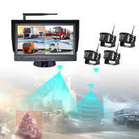 Sistema de Monitorización con Cámara de Marcha Atrás Inalámbrica para Camiones, Grabador DVR de 7-10 Pulgadas, Señal Digital Impermeable IP68 para Camiones de Trabajo Pesado
