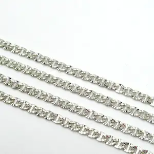 Модная Ювелирная фурнитура из стерлингового серебра 925 плоская цепочка для изготовления ювелирных изделий браслет на ногу
