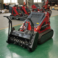Mini-chargeuse compacte sur chenilles Sea Hawk haute efficacité avec attache broyeur forestier et moteur à roulement