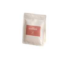 Sachet refermable classique à fond plat avec valve unidirectionnelle et fermeture éclair pour grains de café, thé et aliments pour animaux de compagnie