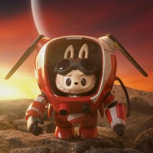 POP MART Labubu Hiroshi <span class=keywords><strong>Yokoyama</strong></span> Ma.K. Série Blind Box Red Flamingo Cool Mech Handset - Product Image 4