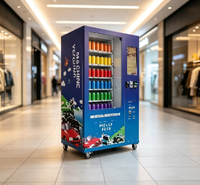 Distributeur automatique de nourriture en acier 24h/24 sans personnel, avec paiement par jeton, pièce, carte de crédit et code QR, refroidissement par compresseur, pour centre commercial