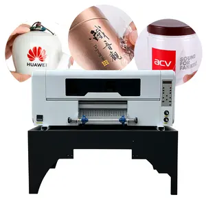 Nuevo modelo de alta calidad A3 Uv Roll to Roll L Cabezales de máquina de impresión 50 Impresoras de inyección de tinta Lámpara LED UV automática Hansen