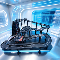 Piste de défi de course de billes gravitationnelles avec échelle électrique améliorée, piste métallique de flipper et obstacle rotatif, niveau 3.5 * 4