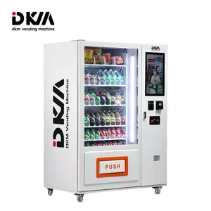 DKM Automatic Full Payment System Maquina Expendedora Combo Cold Drink Vending Machine For Foods And Drinks