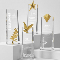 Trophée personnalisé en cristal Aigle gravé en 3D – Championnat sportif, Vainqueur, MVP, Athlétisme, Course, Victoire