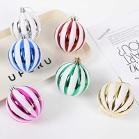 Nouveaux ornements de Noël transfrontaliers en forme de citrouille peinte, boules en plastique, style exquis, ensemble de décoration pour la maison, pendentifs pour sapin de Noël
