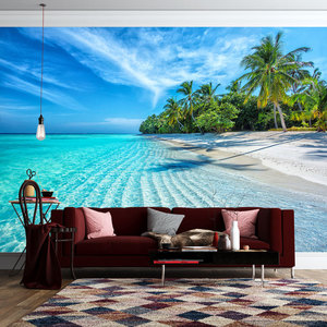 Design 5d 8d <span class=keywords><strong>Mer</strong></span> <span class=keywords><strong>Vue</strong></span> Cocotier Fond d'écran Tv Fond d'écran <span class=keywords><strong>Mer</strong></span> Plage 3d Film et Télévision <span class=keywords><strong>Papier</strong></span> <span class=keywords><strong>peint</strong></span> mural - Product Image 4