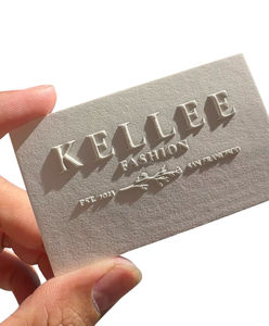 Cartes de visite personnalisées de qualité supérieure gaufrage en relief coton de qualité supérieure sans couleur offset gaufré design en relief carton personnalisable - Product Image 3